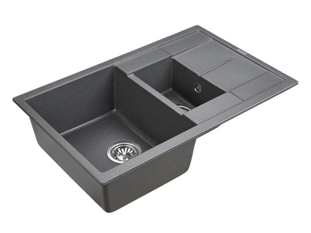 Кухонная мойка Paulmark FLUGEN 60/1,5 PM237850-DG 80х50 цвет серый